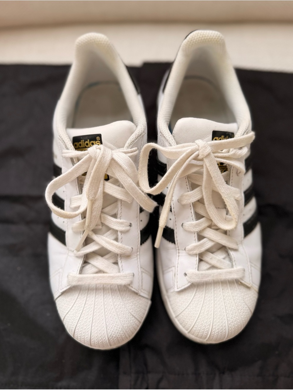 adidas White and Black Women's Classic Sneakers